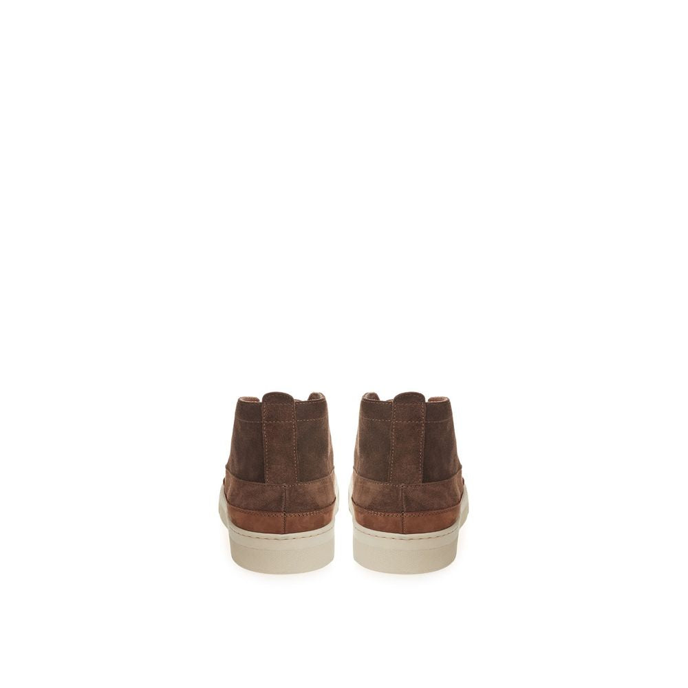 Lardini Elegant Suede Sneakers in Rich Brown