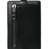 Dolce & Gabbana Black Calf Leather Lanyard Logo Card Holder Men Wallet