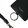 Dolce & Gabbana Black Calf Leather Lanyard Logo Card Holder Men Wallet