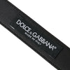 Dolce & Gabbana Brown Leather Silver Metal Buckle Belt Men