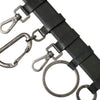 Dolce & Gabbana Black Calf Leather Silver Metal Buckle Belt