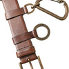 Dolce & Gabbana Brown Calf Leather Gold Metal Buckle Belt Men