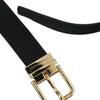 Dolce & Gabbana Black Gros Grain Gold Metal Buckle Belt Men