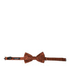 Dolce & Gabbana Brown Silk Adjustable Neck Men Bow Tie