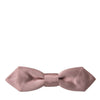 Dolce & Gabbana Pink Silk Adjustable Neck Men Bow Tie