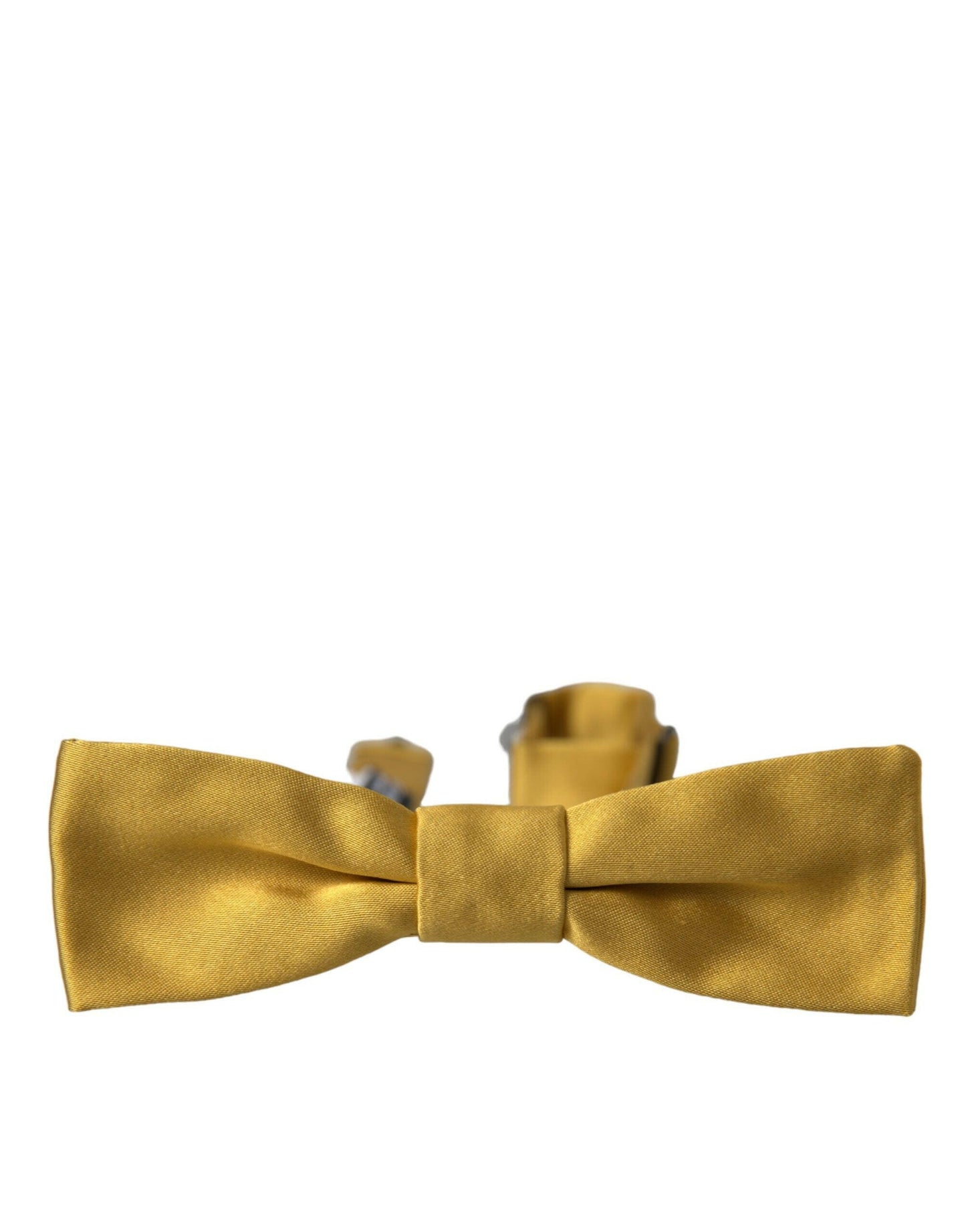 Dolce & Gabbana Yellow Silk Adjustable Neck Men Bow Tie