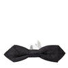 Dolce & Gabbana Black Silk Adjustable Neck Men Bow Tie