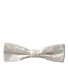 Dolce & Gabbana White Floral Silk Adjustable Neck Bow Tie