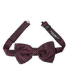 Dolce & Gabbana Maroon Polka Dots Silk Adjustable Neck Bow Tie