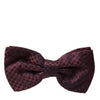 Dolce & Gabbana Maroon Polka Dots Silk Adjustable Neck Bow Tie