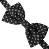 Dolce & Gabbana Black Patterned Silk Adjustable Neck Men Bow Tie