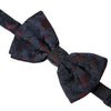 Dolce & Gabbana Blue Floral Brocade Adjustable Neck Men Bow Tie