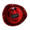 Dolce & Gabbana Red Sequined Nylon Bucket Hat Men