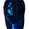 Dolce & Gabbana Royal Blue Sequin Baseball Hat Men