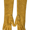 Dolce & Gabbana Gold Lurex Fantasia Mid Arm Length Gloves