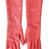 Dolce & Gabbana Pink Lurex Fantasia Mid Arm Length Gloves