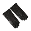 Dolce & Gabbana Black Leather Embossed Logo Short Hands Gloves