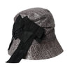 Dolce & Gabbana Black Gray Patterned Leather Bucket Hat