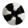 Dolce & Gabbana Black White Stripes Mohair Fur Bucket Hat