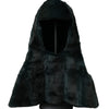 Dolce & Gabbana Black Weasel Fur Whole Head Wrap Hat