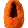 Dolce & Gabbana Orange Faux Fur Whole Head Wrap Hat