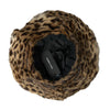 Dolce & Gabbana Brown Leopard Fur Women Bucket Hat