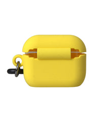 Yellow Silicone Logo Embossed Airpods Case