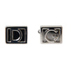 Dolce & Gabbana Silver Plated Metal Brass DG Logo Pin Cufflinks