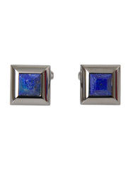 Silver Plated Brass Pin Crystal Cufflinks