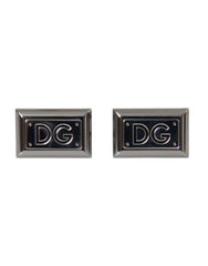 Silver Plated Metal Brass DG Logo Pin Cufflinks