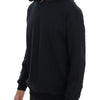 Daniele Alessandrini Elegant Black Cotton Hooded Sweater