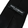 Dolce & Gabbana Black Solid Silk Adjustable Tie Men