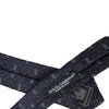 Dolce & Gabbana Blue DG Logo 100% Silk Adjustable Tie