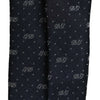 Dolce & Gabbana Blue DG Logo 100% Silk Adjustable Tie