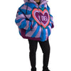 Dolce & Gabbana Multicolor Heart Logo Hooded Puffer Jacket