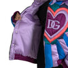 Dolce & Gabbana Multicolor Heart Logo Hooded Puffer Jacket