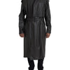 Bottega Veneta Black Matte Waterproof Leather Coat Jacket