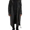 Bottega Veneta Black Matte Waterproof Leather Coat Jacket