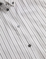 Dolce & Gabbana Black White Striped Formal Dress GOLD Shirt