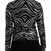 Dolce & Gabbana Black Silver Sequined Polyester Sweater