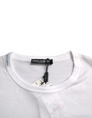 White Logo Embroidery Short Sleeve T-shirt