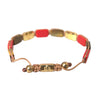 Nialaya CZ Tiger Eye Red Coral 925 Silver Men Bracelet