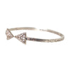 Nialaya Arrow Crystal 925 Silver Bangle Bracelet Women