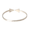 Nialaya Arrow Crystal 925 Silver Bangle Bracelet Women