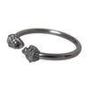 Nialaya Black Rhodium Lion Bangle Bracelet Women