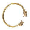 Nialaya Gold CZ Lion Bangle Bracelet Women