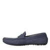 Dolce & Gabbana Blue Calf Leather Slip On Moccasin Shoes