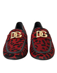 Red Black Leopard DG Loafers Formal Men Shoes