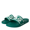 Dolce & Gabbana Green White Sandals Rubber Beachwear Shoes