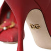 Dolce & Gabbana Red Devotion Leather Heels Pumps Shoes